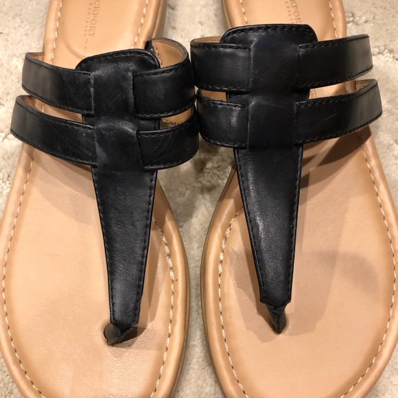 rockport black sandals